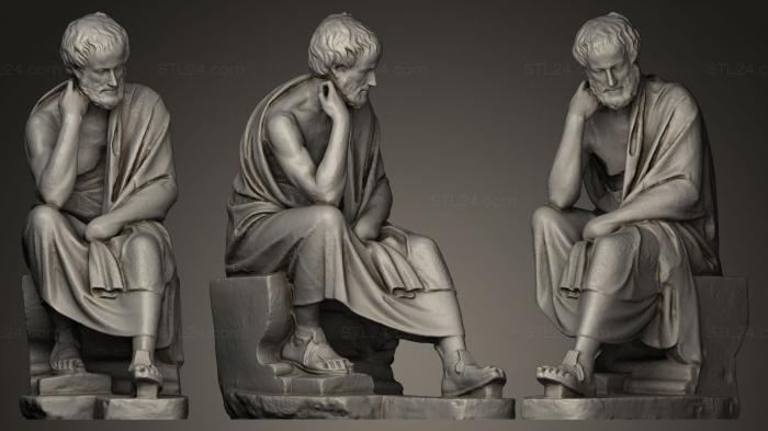 Статуи античные и исторические (Аристотель, STKA_0091) 3D модель для ЧПУ станка
